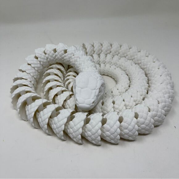 Articulating Snakes 3D Printed 5 Feet Long White Color Décor Gift or Education 6 - Picture 2 of 7